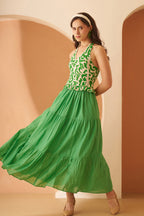 Amagyaa green printed top