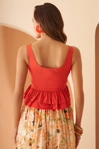 Amagyaa plain orange top
