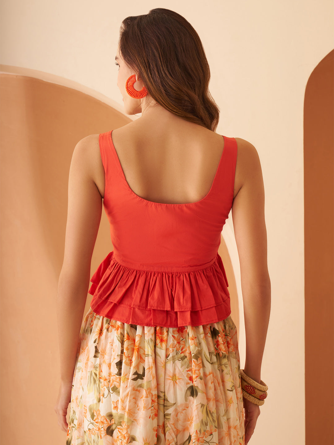 Amagyaa plain orange top