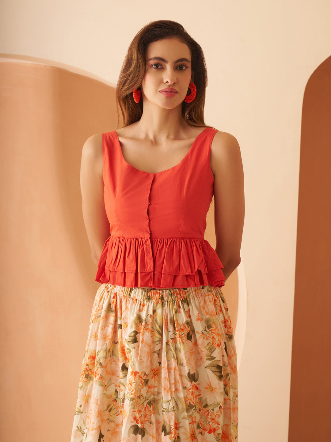 Amagyaa plain orange top