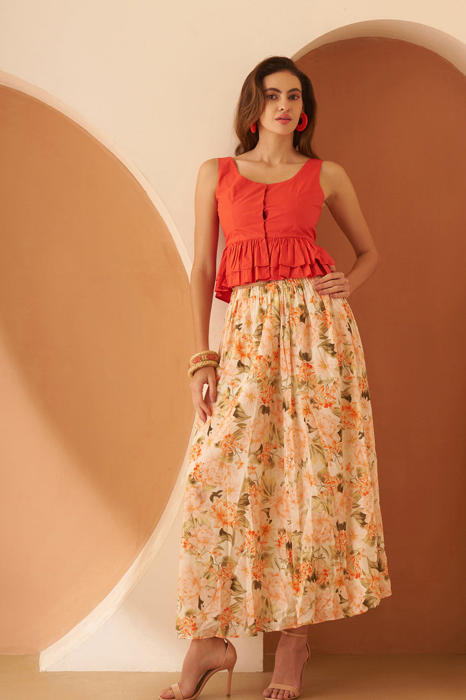 Amagyaa plain orange top