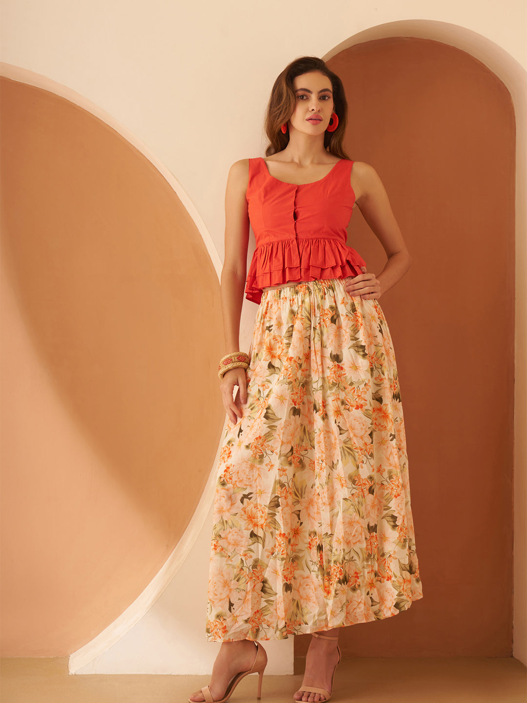 Amagyaa plain orange top