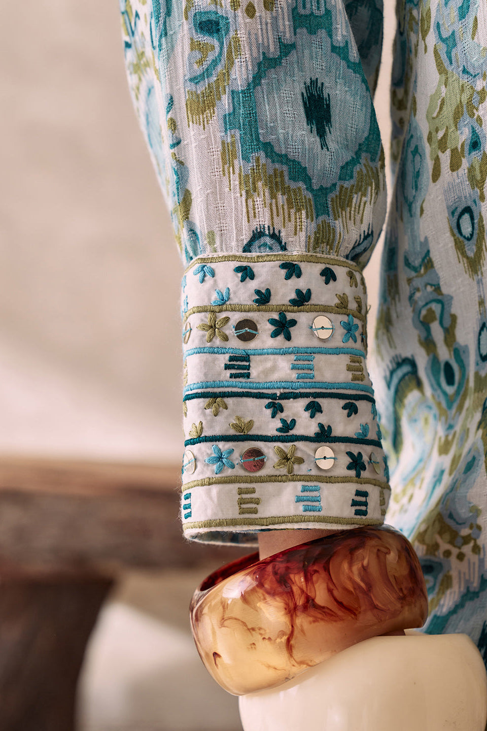 Amagyaa noor blue kaftan