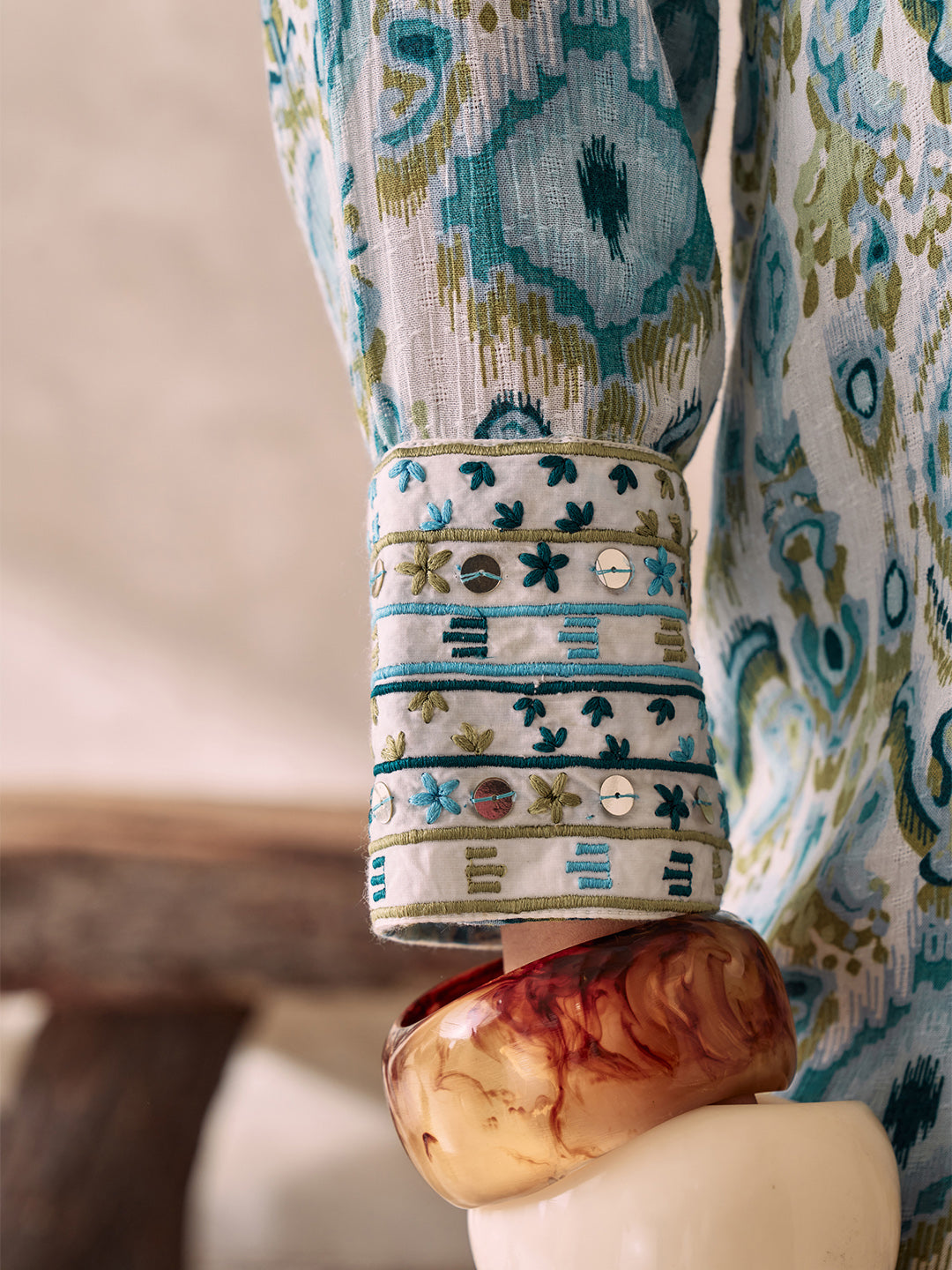 Amagyaa noor blue kaftan