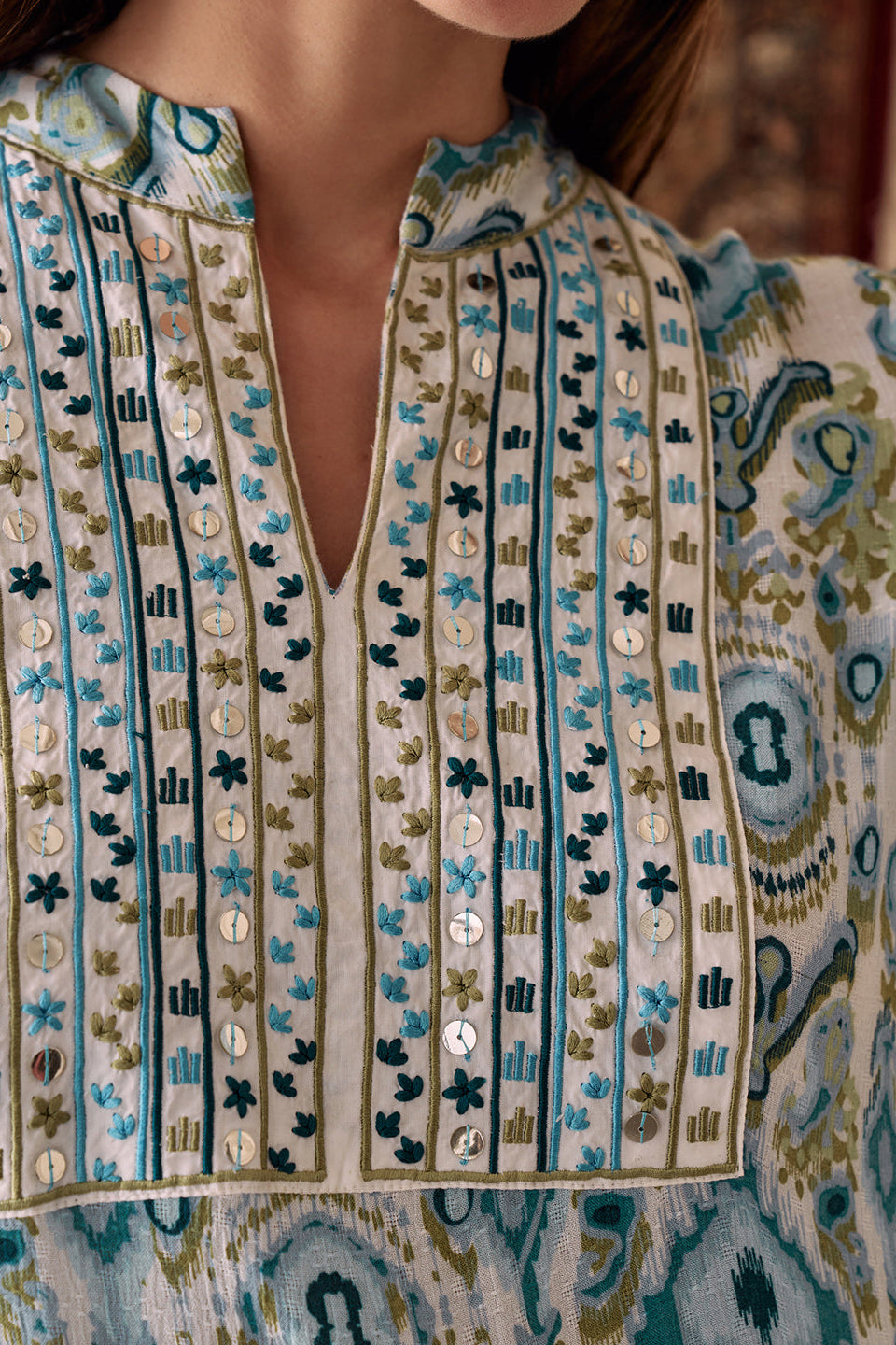 Amagyaa noor blue kaftan