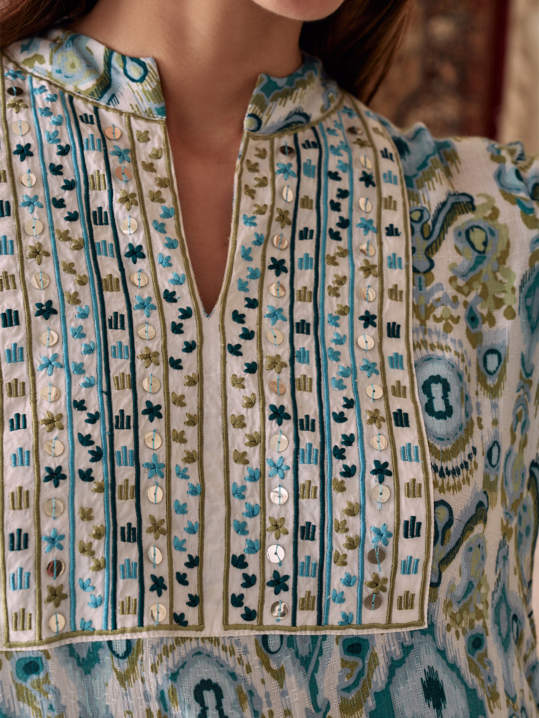 Amagyaa noor blue kaftan