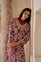Amagyaa noor pink kaftan