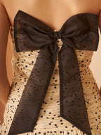 Amagyaa Polka Dot Cream Mini Dress