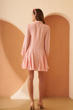 Amagyaa pink polka dot mini dress