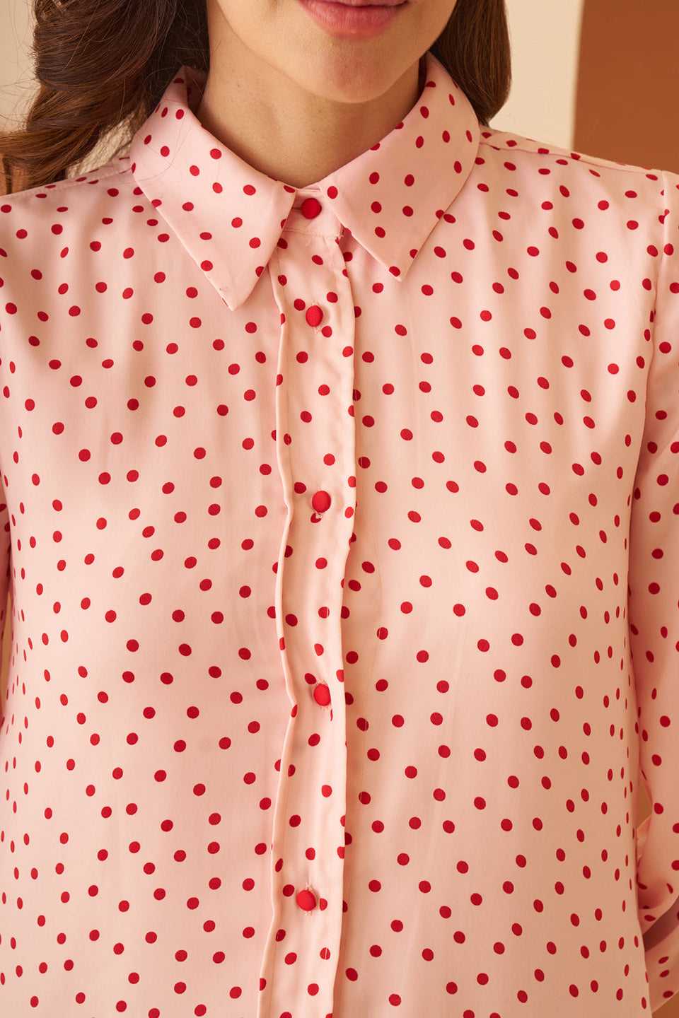 Amagyaa pink polka dot mini dress