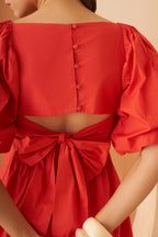 Amagyaa orange mini dress
