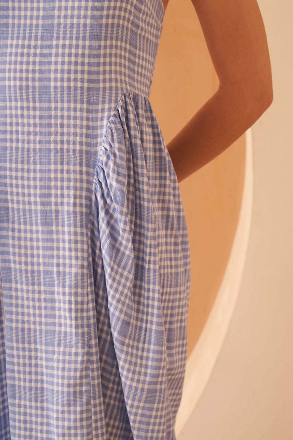 Amagyaa blue textured maxi dress