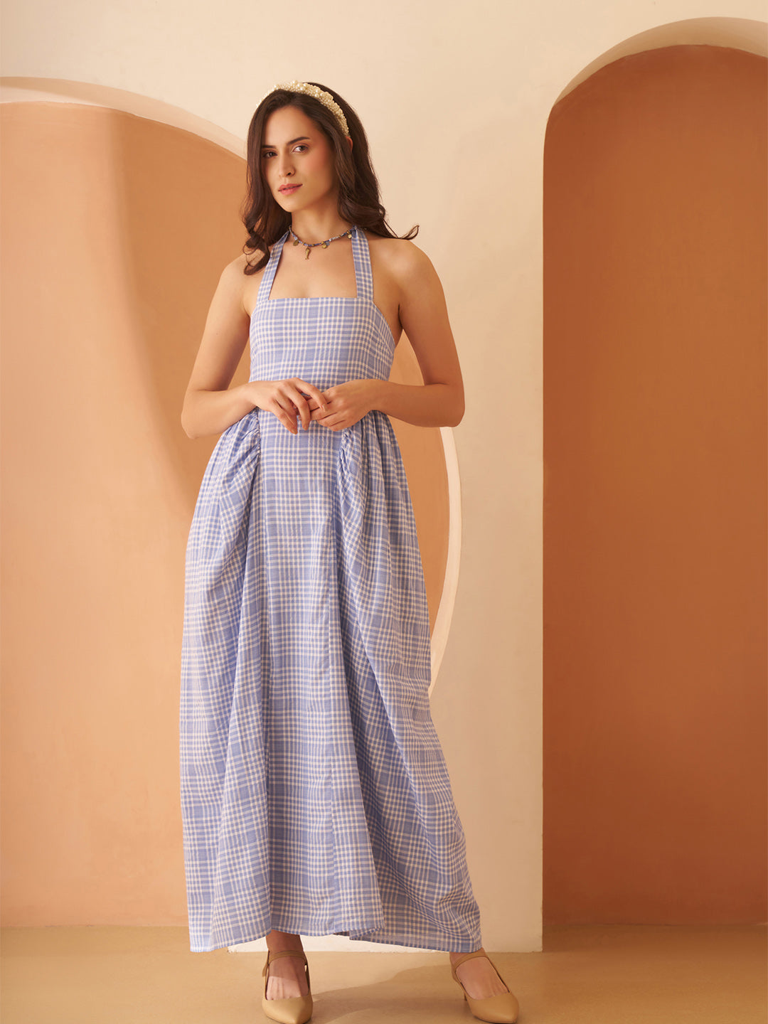 Amagyaa blue textured maxi dress Amagyaa blue textured maxi dress