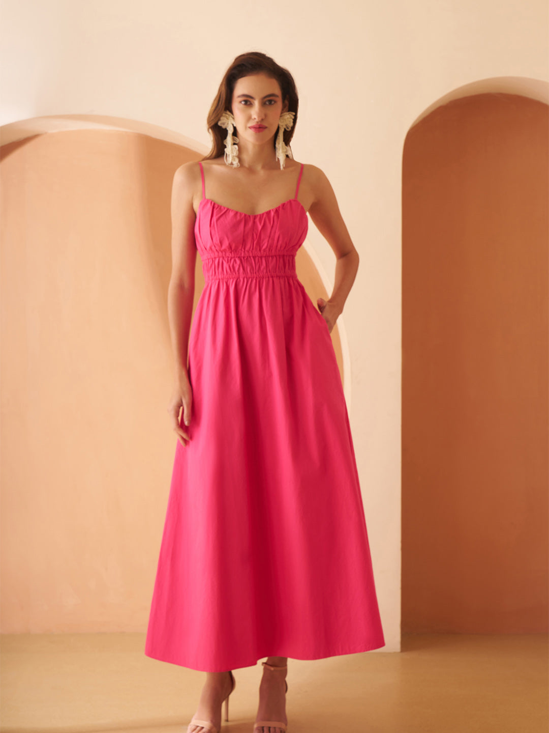 Amagyaa pink maxi dress