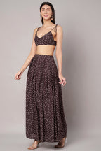 Amagyaa brown polka dot co-ords set