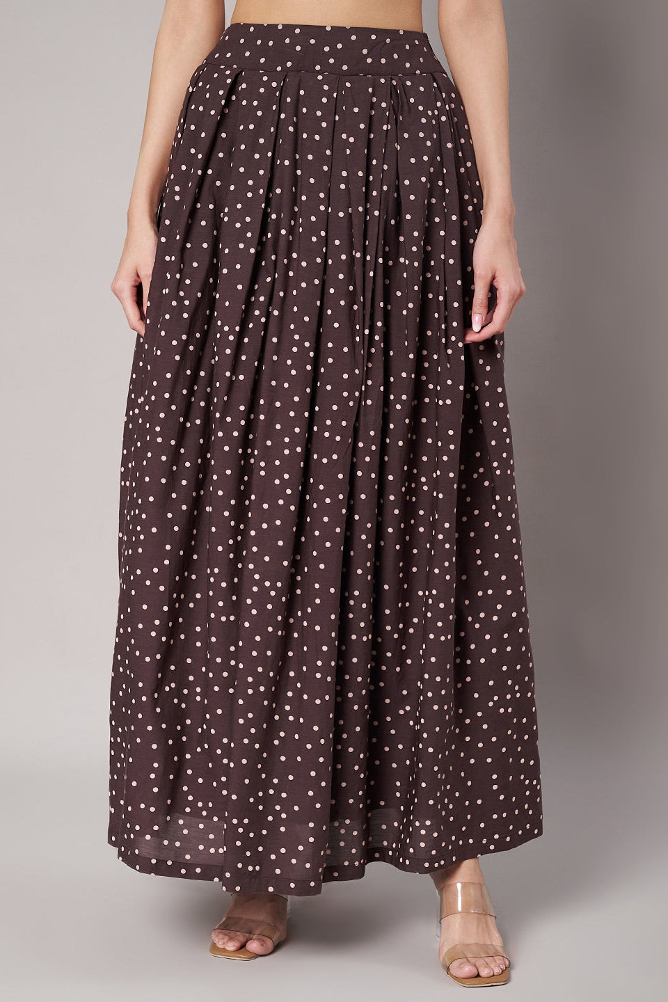 Amagyaa brown polka dot co-ords set