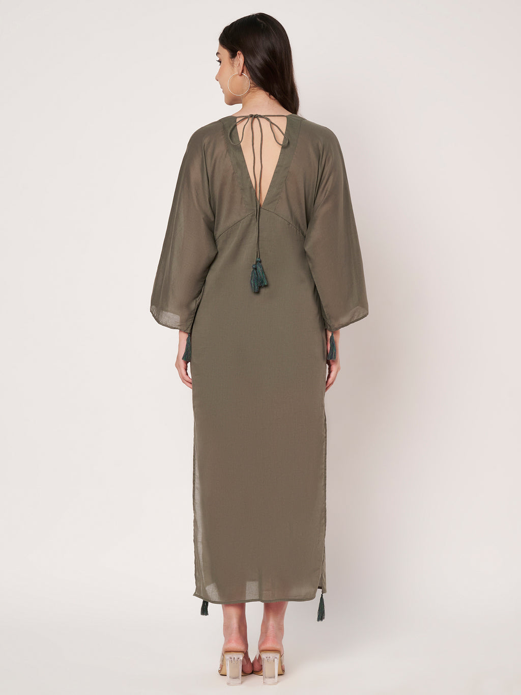 The Noor Olive Kaftan collection