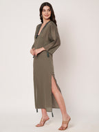 The Noor Olive Kaftan collection