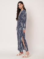 Noor Navy Blue Kaftan by Amagyaa