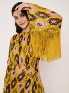 Mustard Yellow Lurex Mini Dress