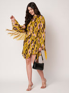 Mustard Yellow Lurex Mini Dress