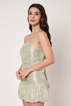 Mint Green Back Bow Mini Dress