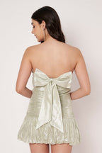Mint Green Back Bow Mini Dress