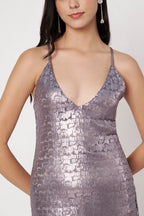Sequin V-Neck Dress