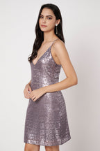Sequin V-Neck Dress