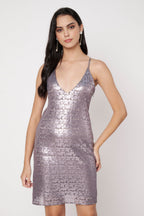 Sequin V-Neck Dress
