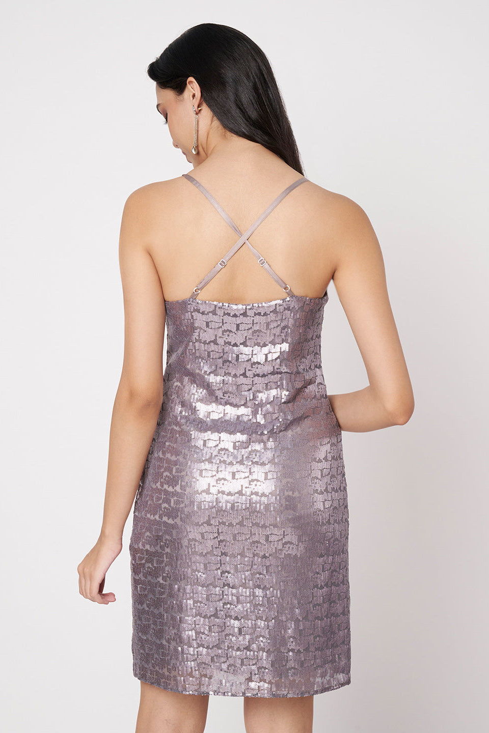 Sequin V-Neck Dress