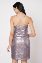 Sequin V-Neck Dress