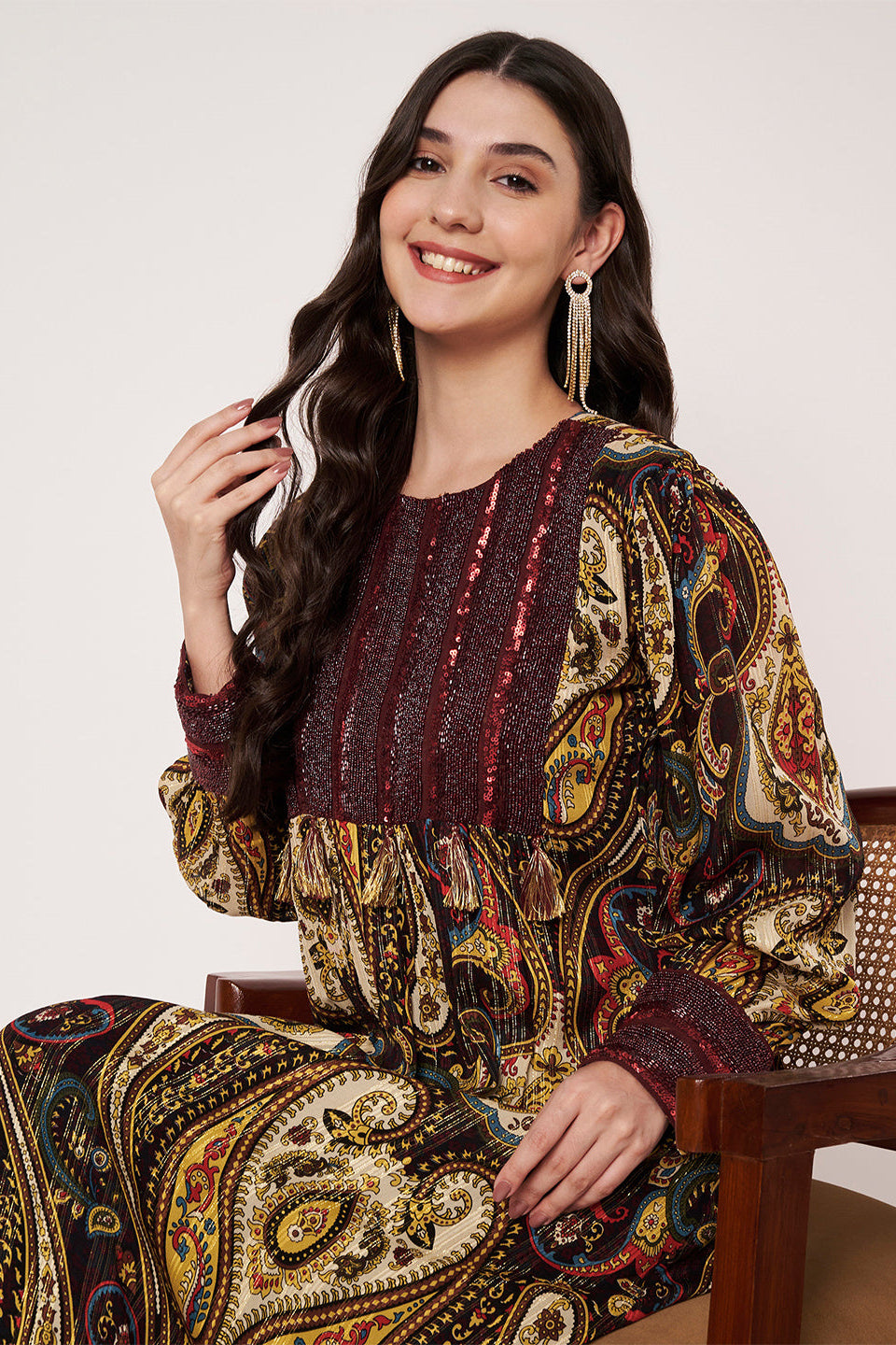 Amagyaa brown kaftan