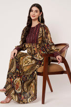 Amagyaa brown kaftan