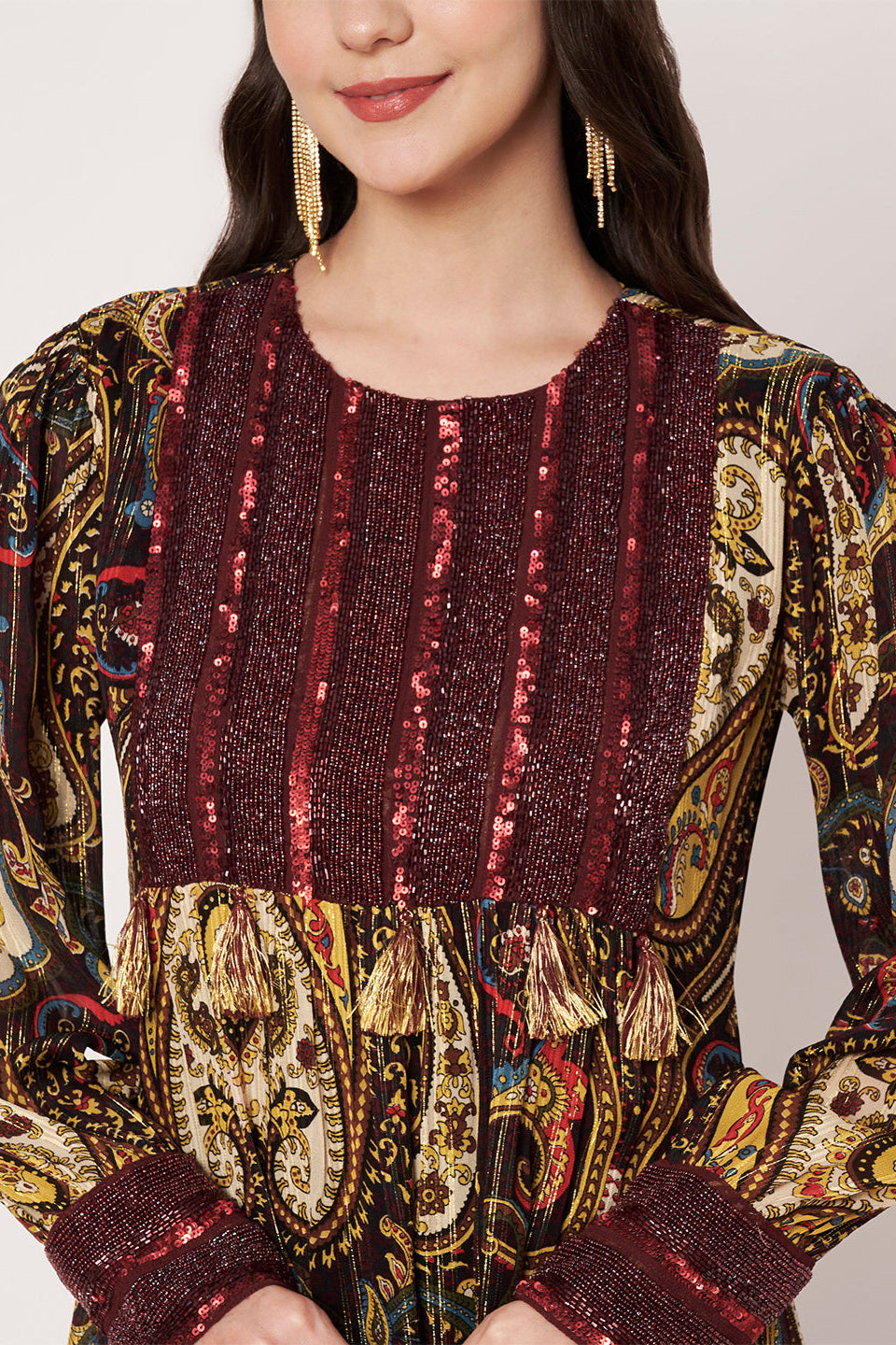 Amagyaa brown kaftan