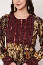 Amagyaa brown kaftan
