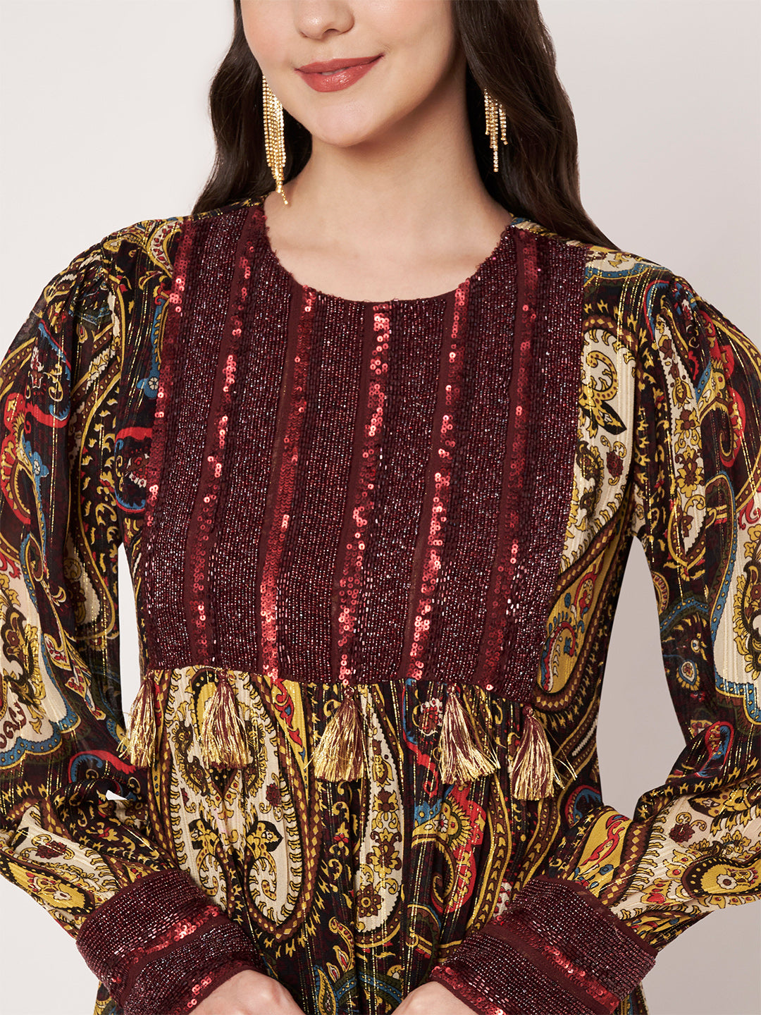 Amagyaa brown kaftan