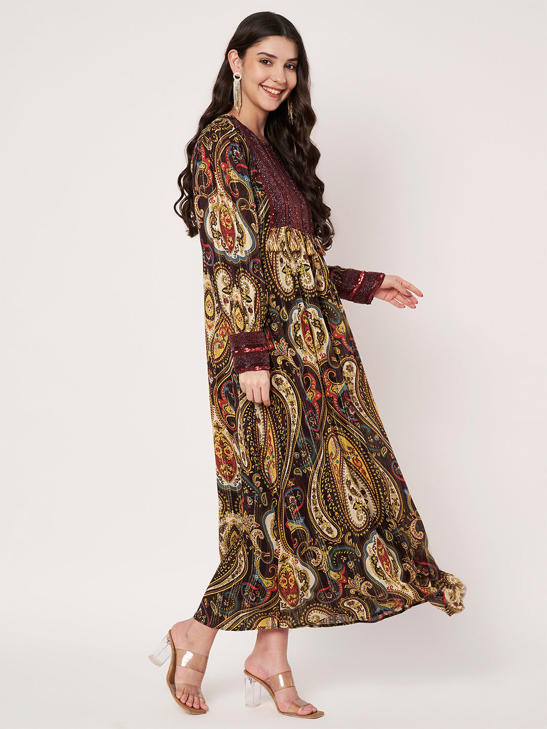 Amagyaa brown kaftan