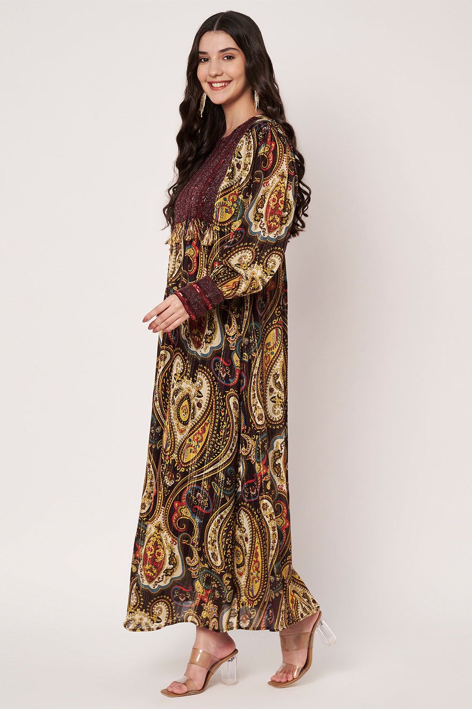 Amagyaa brown kaftan