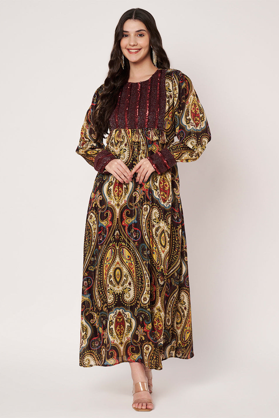 Amagyaa brown kaftan