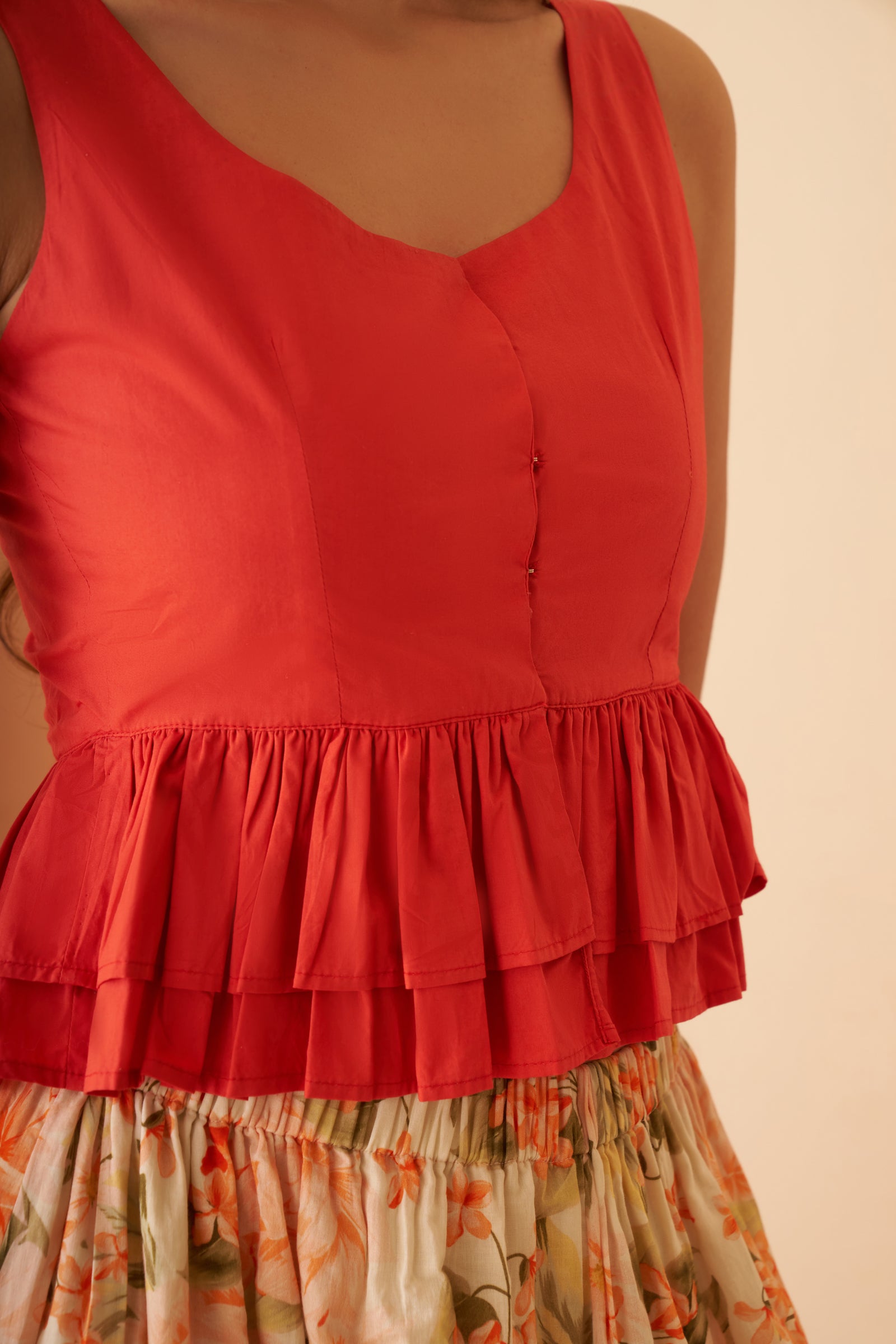 Amagyaa Scoop Neck Peplum Top