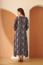 Noor Navy Blue Kaftan by Amagyaa