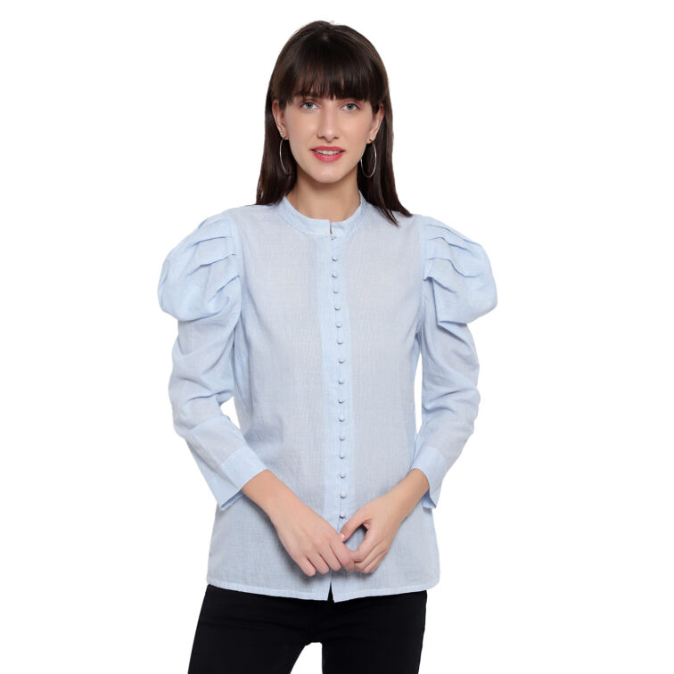 Blue Strip Power Sleeves Shirt