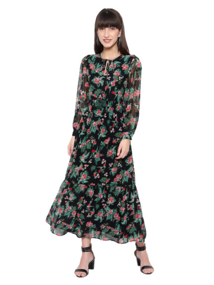 Midnight Bloom Maxi Dress