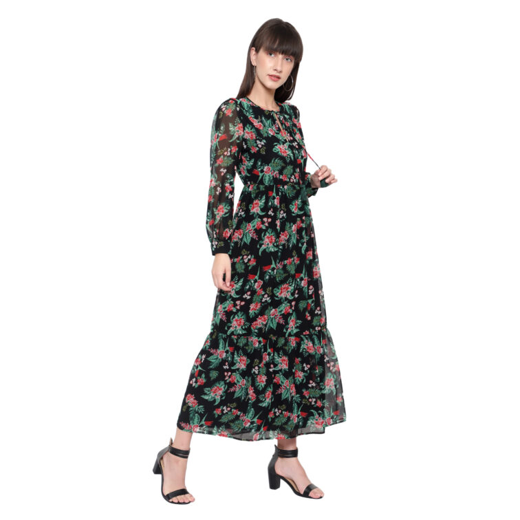 Midnight Bloom Maxi Dress