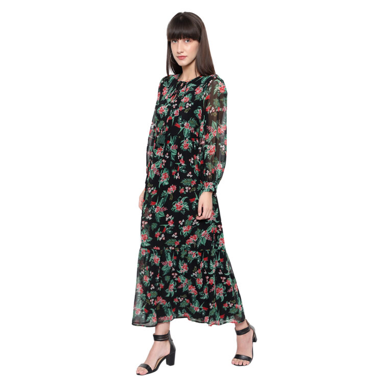 Midnight Bloom Maxi Dress