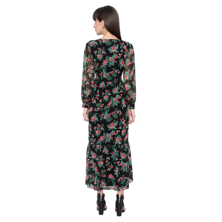 Midnight Bloom Maxi Dress