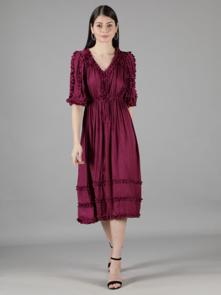 Burgundy Dress