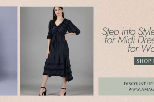 buy midi dress for women online