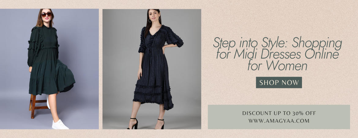 buy midi dress for women online